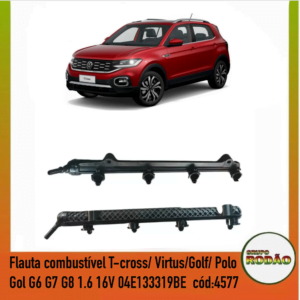 Flauta combustível T-cross/ Virtus/Golf/ Polo Gol G6 G7 G8 1.6 16V 04E133319BE