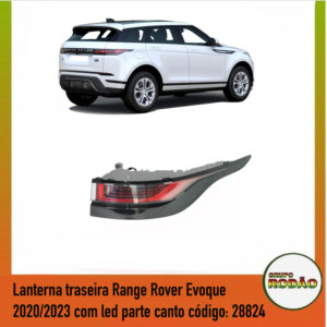 Lanterna traseira Range Rover Evoque 2020/2023  LD com led parte canto