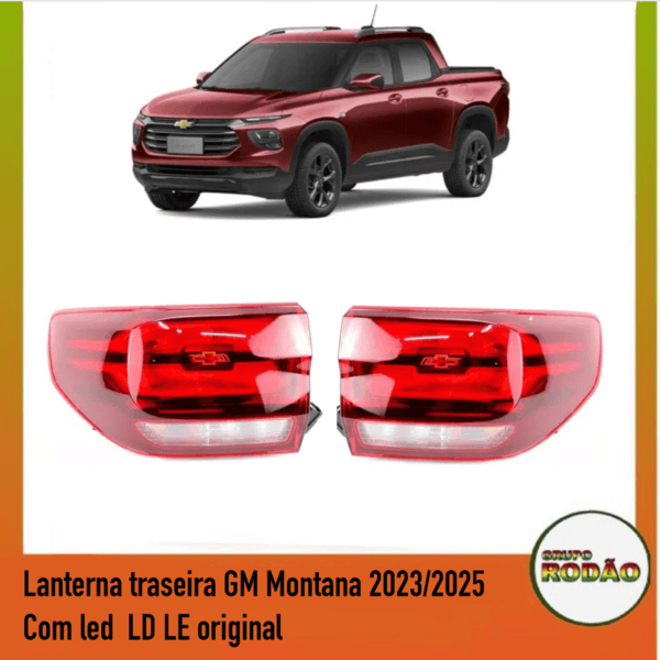 Lanterna traseira GM Montana 2023/2025 Com led LD LE original