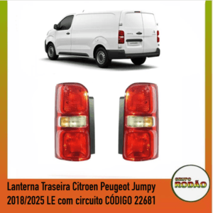 Lanterna Traseira Citroen Peugeot Jumpy 2018/2025 LD LE